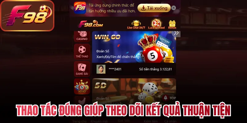 Thao tác đúng giúp theo dõi kết quả thuận tiện